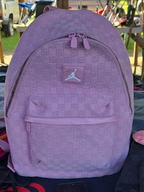 Jordan Pink Textured Jumpman Backpack